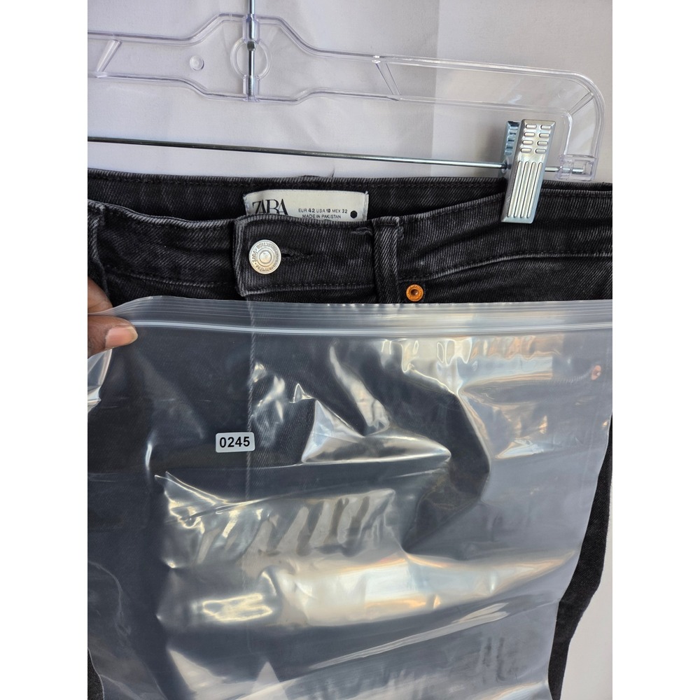 Zara Mens Skinny Fit Jeans Faded Black Denim - Picture 7 of 7